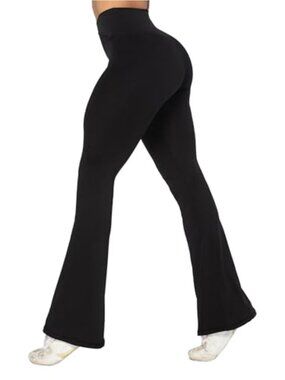 Sunzel Flare Leggings No Front Seam Crossover High Waist Yoga Pants
